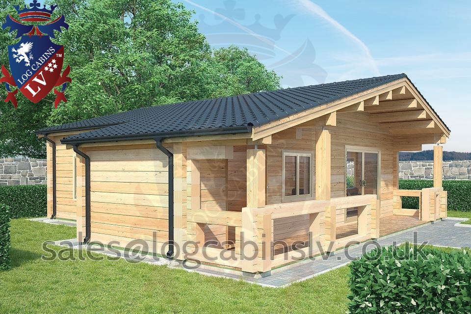 200mm Glulam Log Cabins – 9.5m x 8.0m – GLCLV-9523